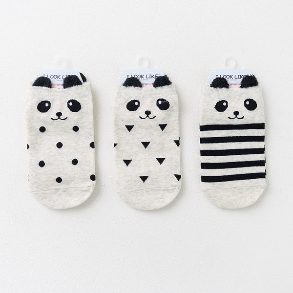 Summer Panda Mini-Crew Socks
