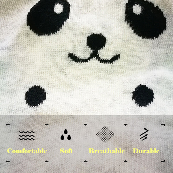 Summer Panda Mini-Crew Socks