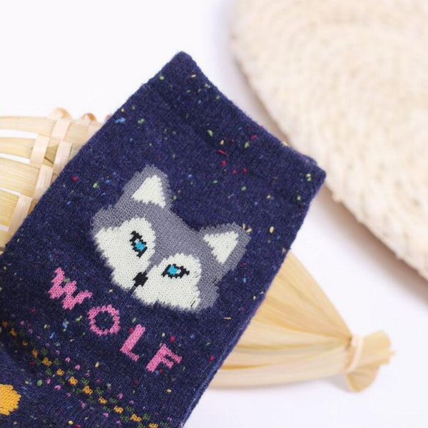 Cute Cartoon Cotton Crew Socks