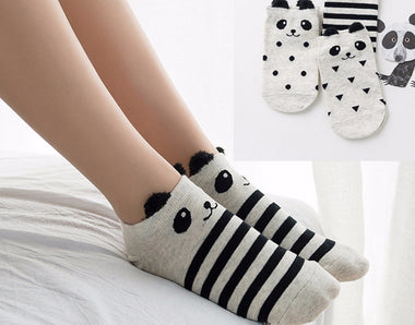Summer Panda Mini-Crew Socks