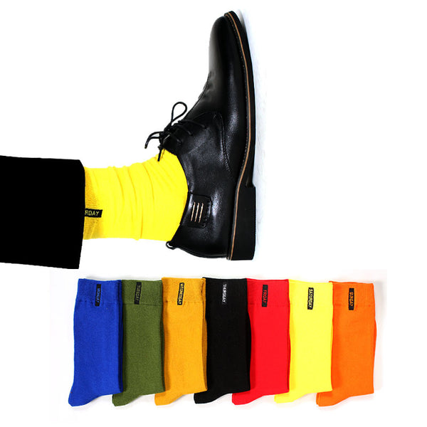 Breathable Bright Colored Crew Socks