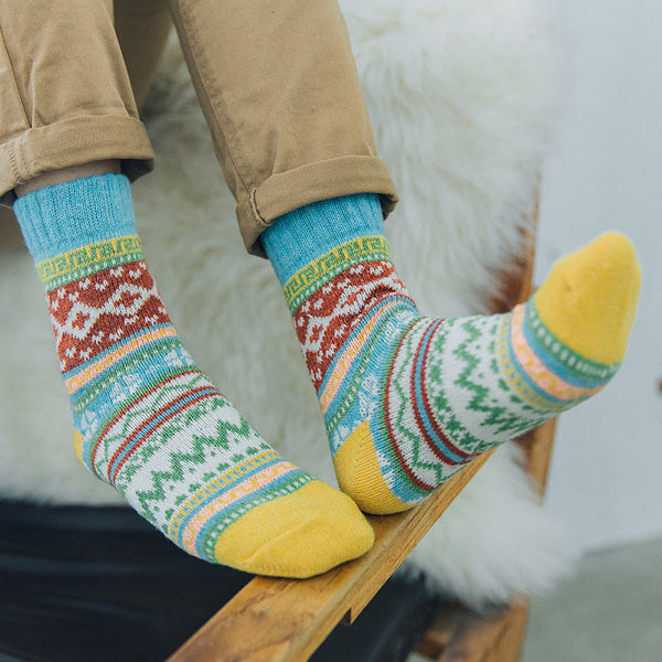 Thick  & Patterned Winter Crew Socks