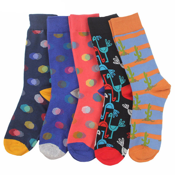 Combed Cotton Colorful Pattern Socks