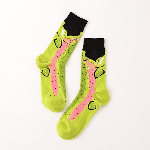 Cotton Preppy Printed Socks