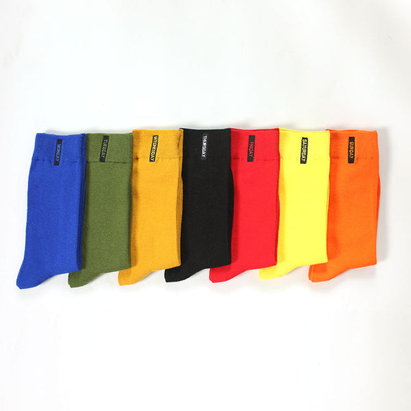 Breathable Bright Colored Crew Socks