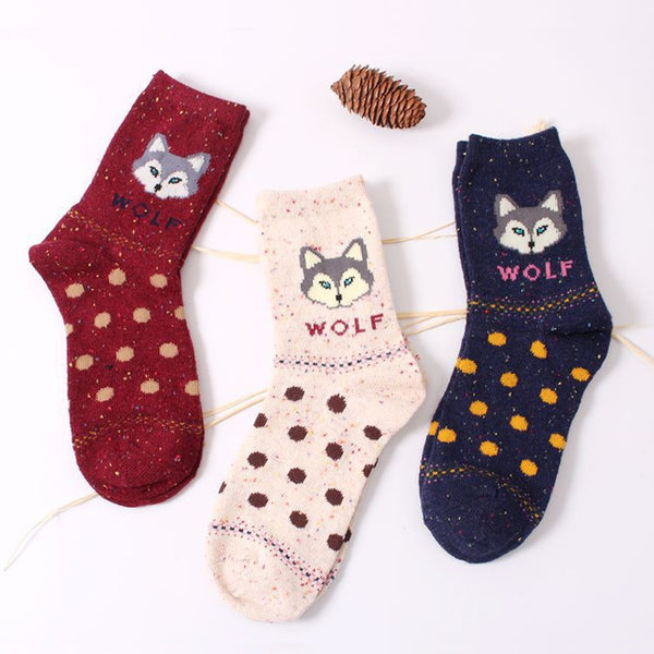 Cute Cartoon Cotton Crew Socks