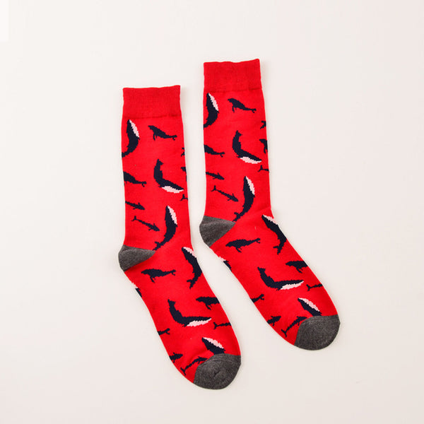 Cotton Preppy Printed Socks