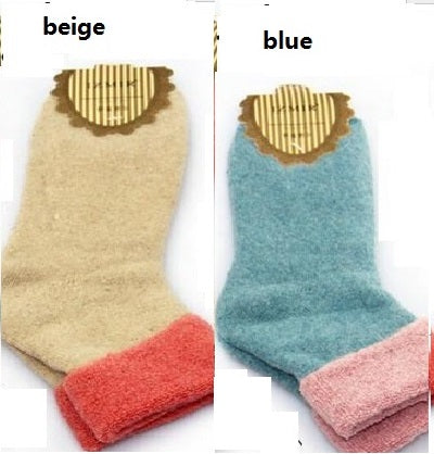 Winter Cashmere Towel-hemmed Socks