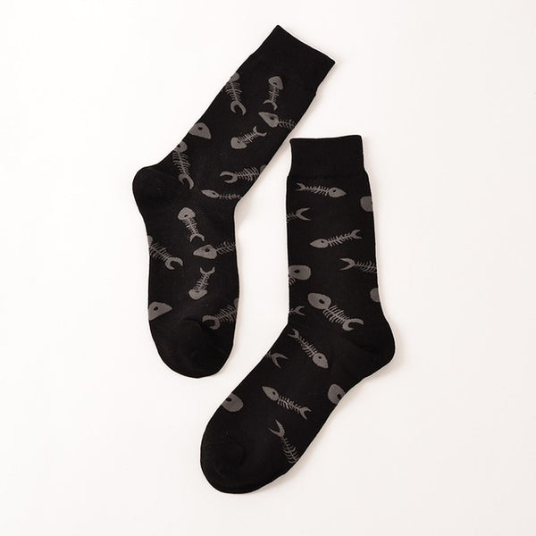 Cotton Preppy Printed Socks