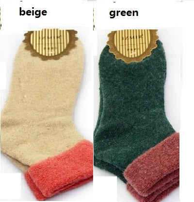 Winter Cashmere Towel-hemmed Socks