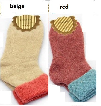 Winter Cashmere Towel-hemmed Socks