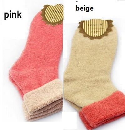 Winter Cashmere Towel-hemmed Socks